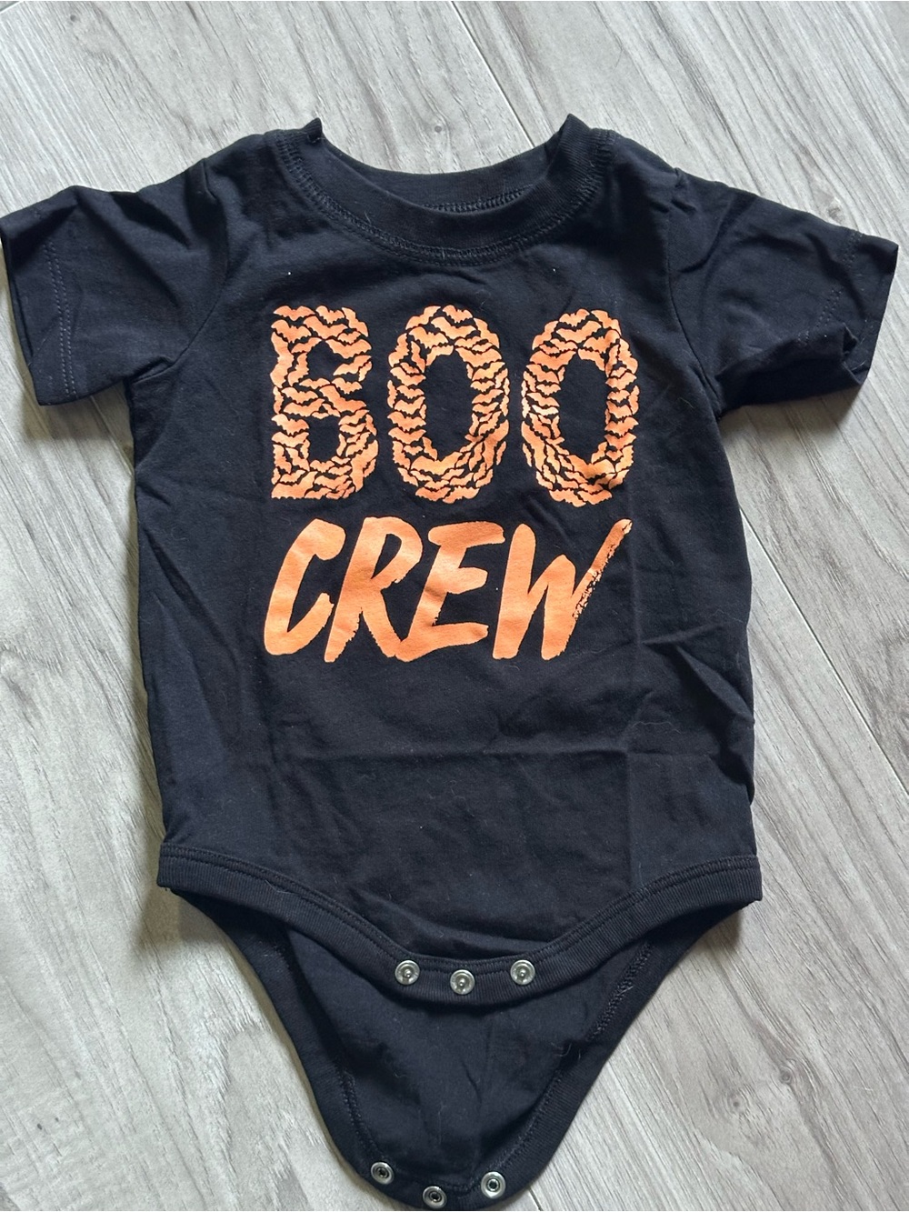 Kids Black "Boo Crew" Graphic One-Piece Bodysuit 6 months